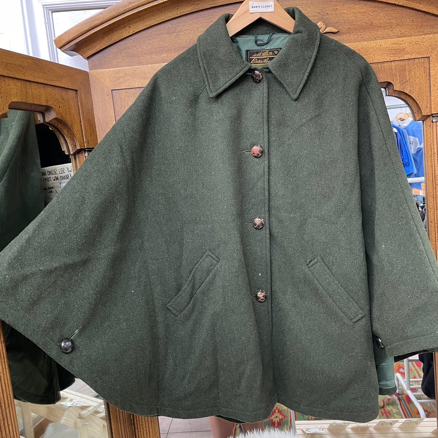 Vintage Eddie Bauer Green Poncho