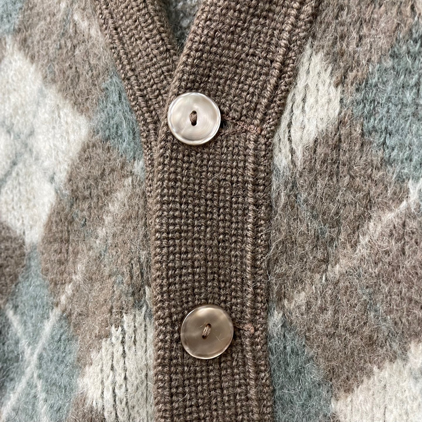 Vintage Jantzen Wool and Mohair Argyle Cardigan