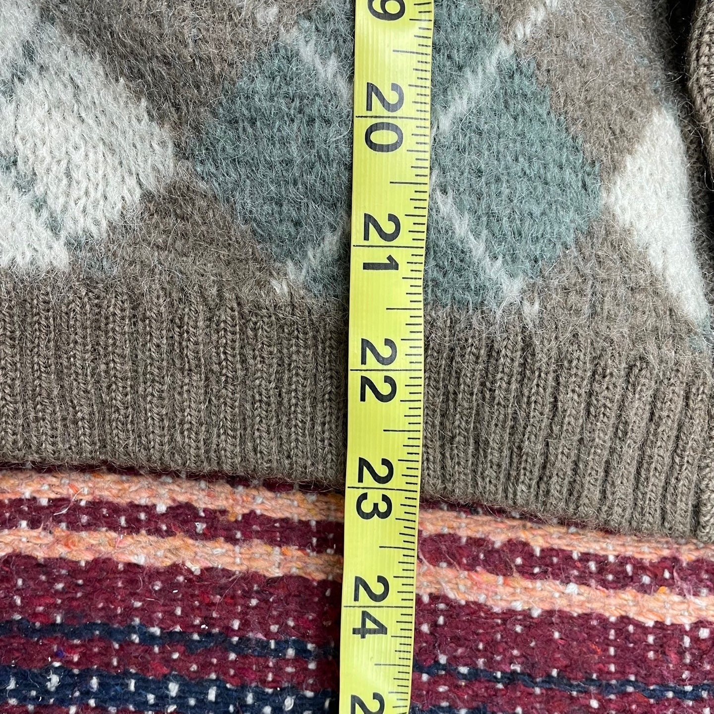 Vintage Jantzen Wool and Mohair Argyle Cardigan