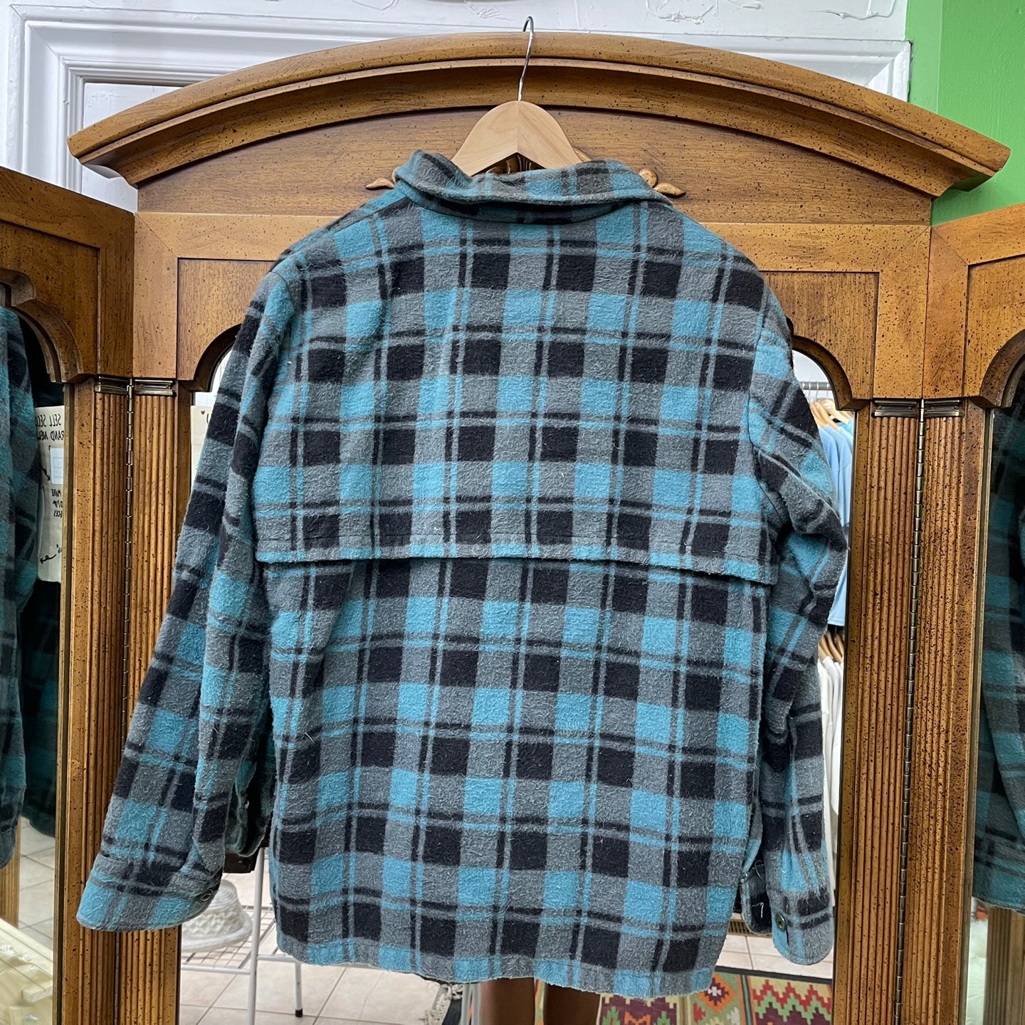 Vintage Blue and Black Champion Flannel