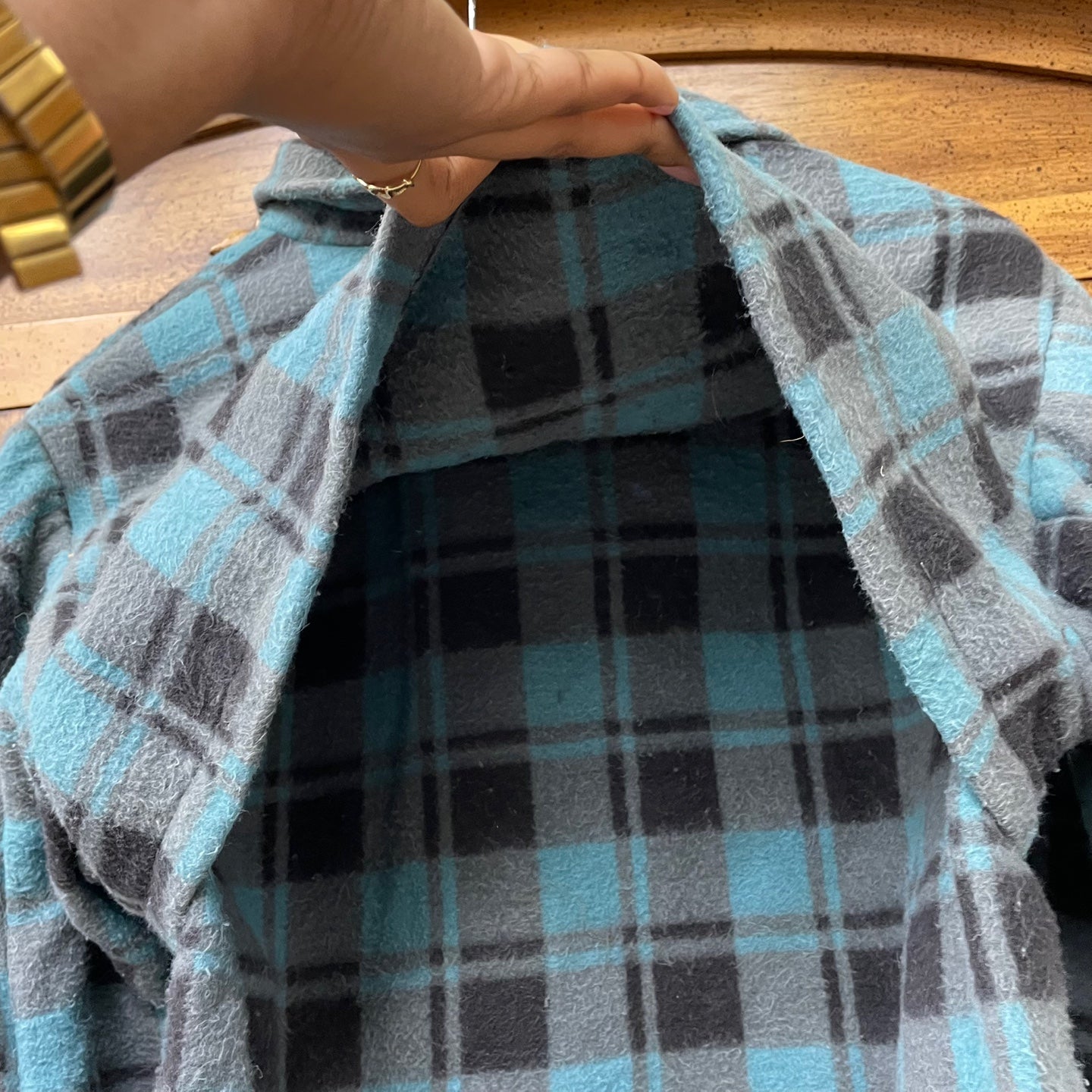 Vintage Blue and Black Champion Flannel
