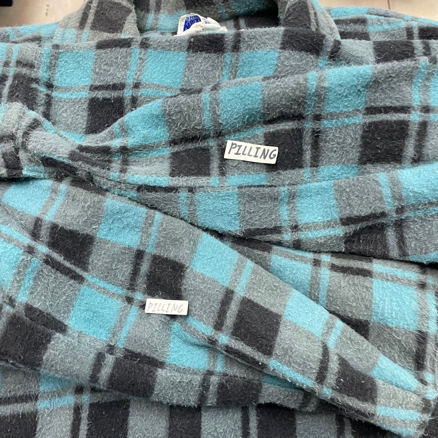 Vintage Blue and Black Champion Flannel