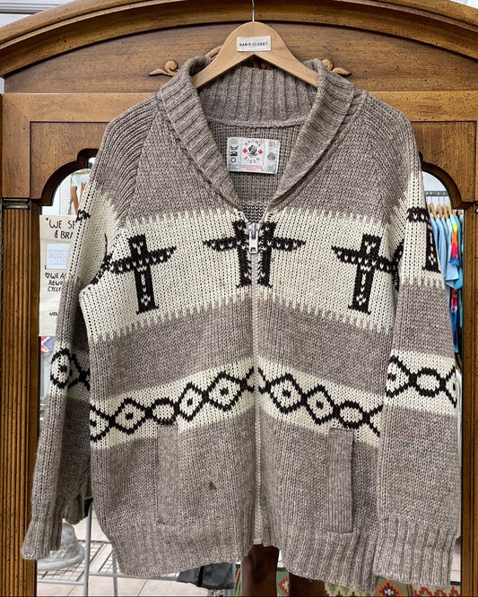 Vintage Brown Bison Wool Knit Sweater