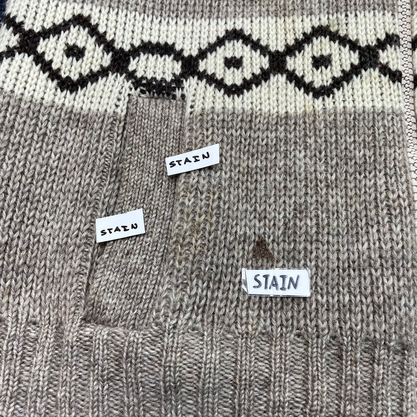 Vintage Brown Bison Wool Knit Sweater