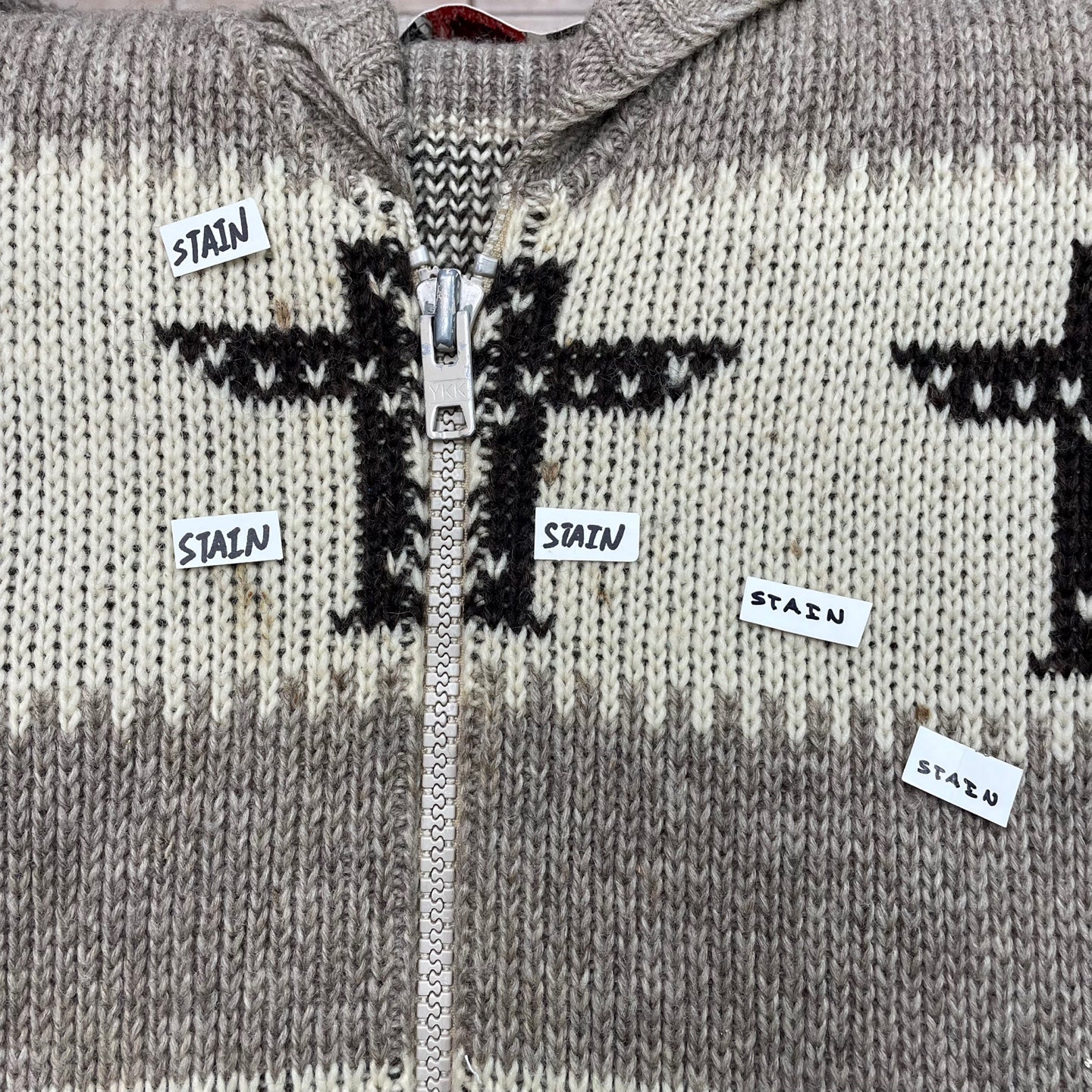 Vintage Brown Bison Wool Knit Sweater