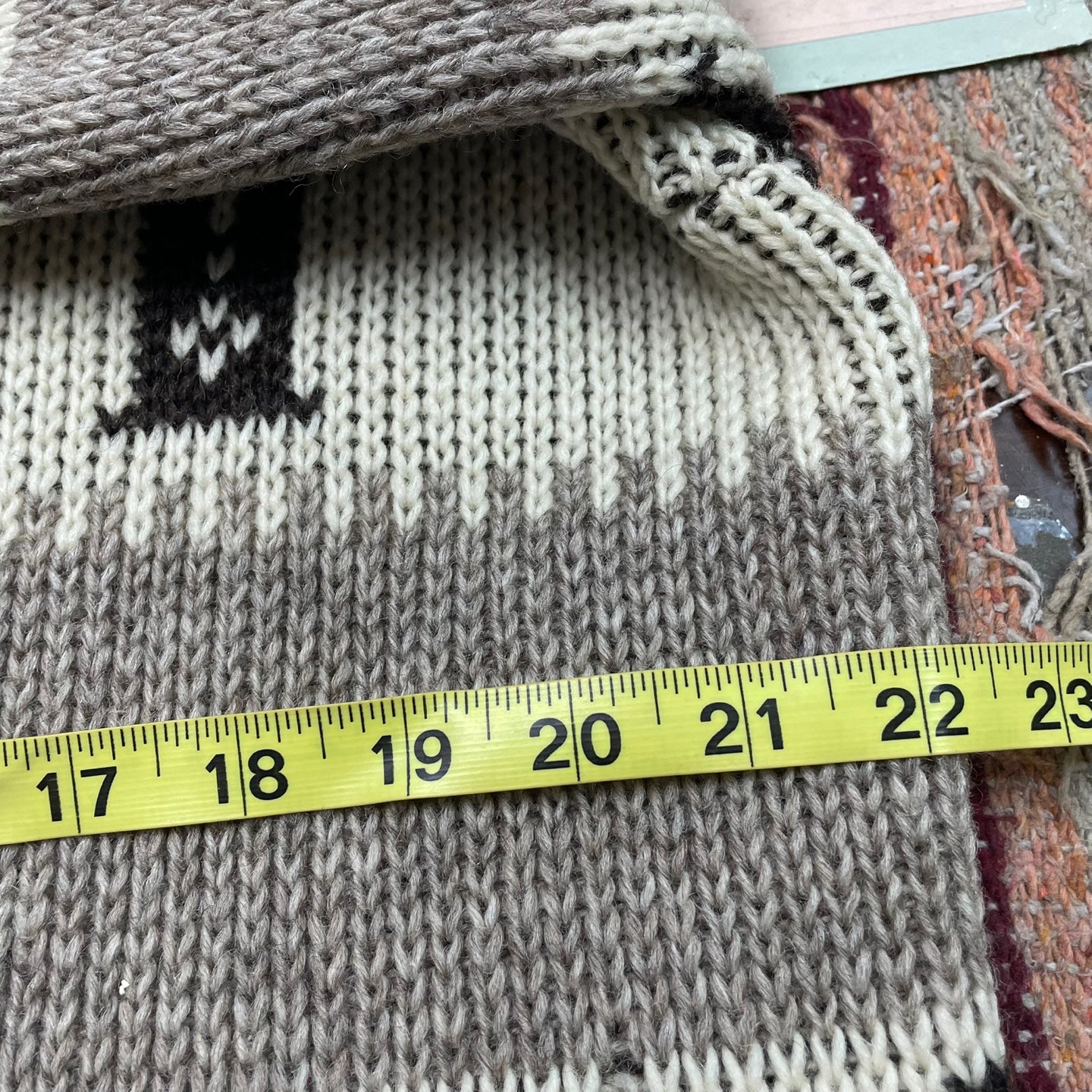 Vintage Brown Bison Wool Knit Sweater