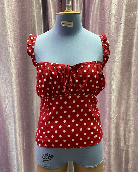 Reformation Polka Dot Red Tank Top