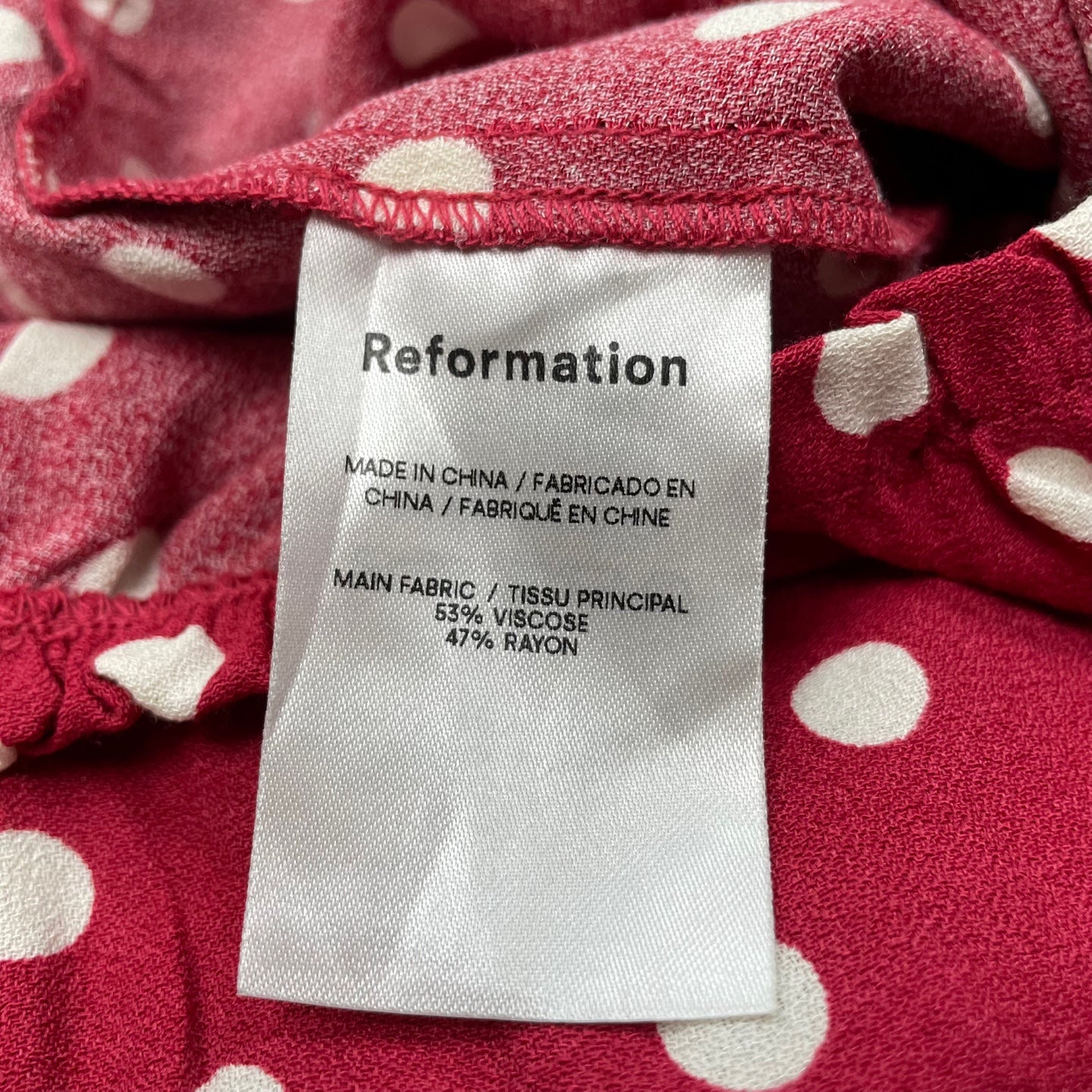Reformation Polka Dot Red Tank Top