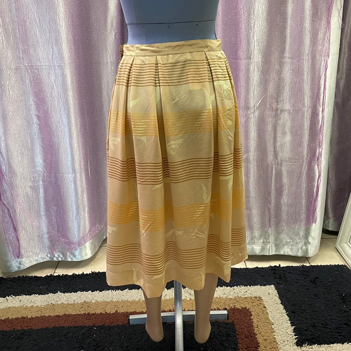 Vintage Christian Dior Separates Silk Midi Skirt
