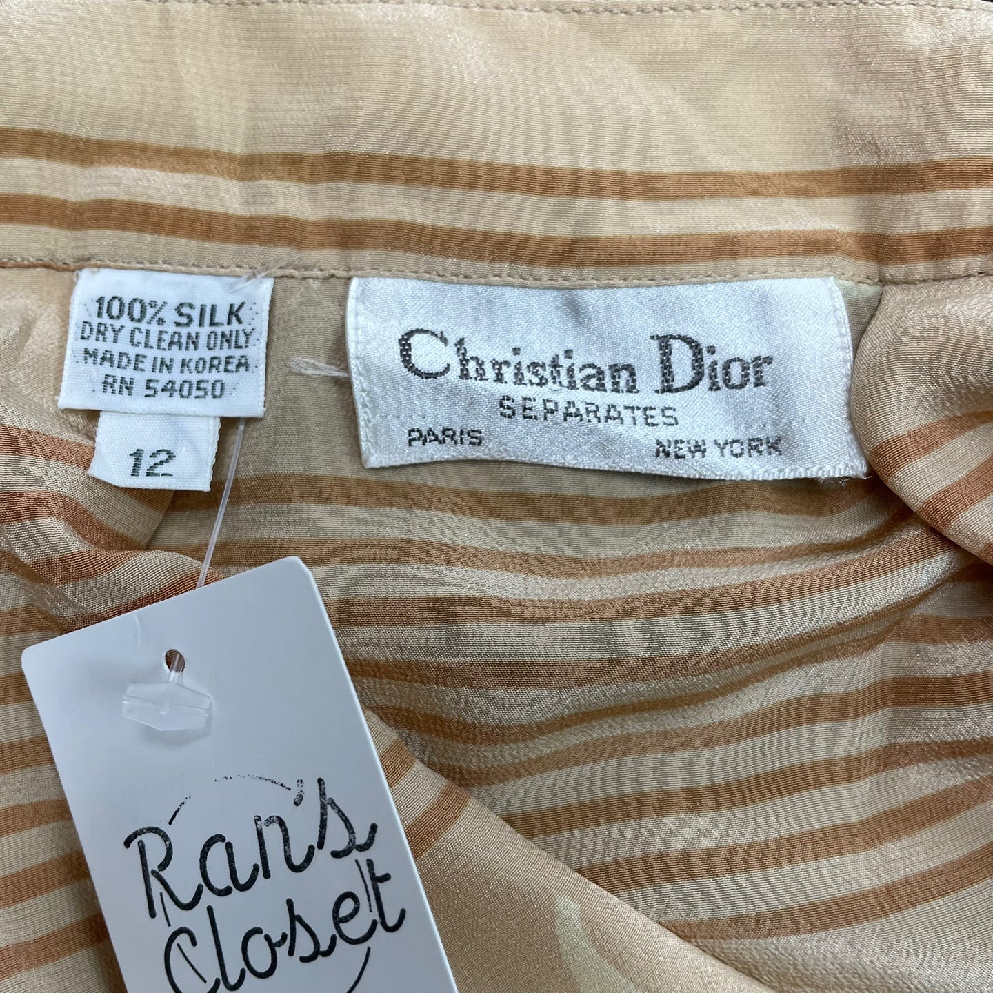 Vintage Christian Dior Separates Silk Midi Skirt