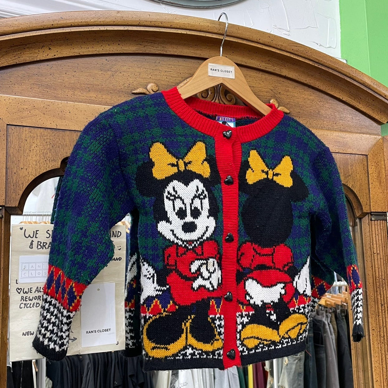 Vintage Disney Mickeys Stuff for Kids Minnie Cardigan