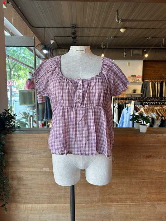 Plaid Baby Doll Top