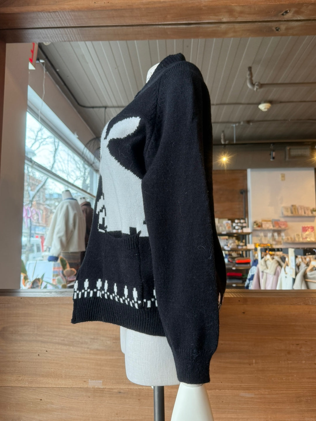 Zip Up Sweater with Bunnies