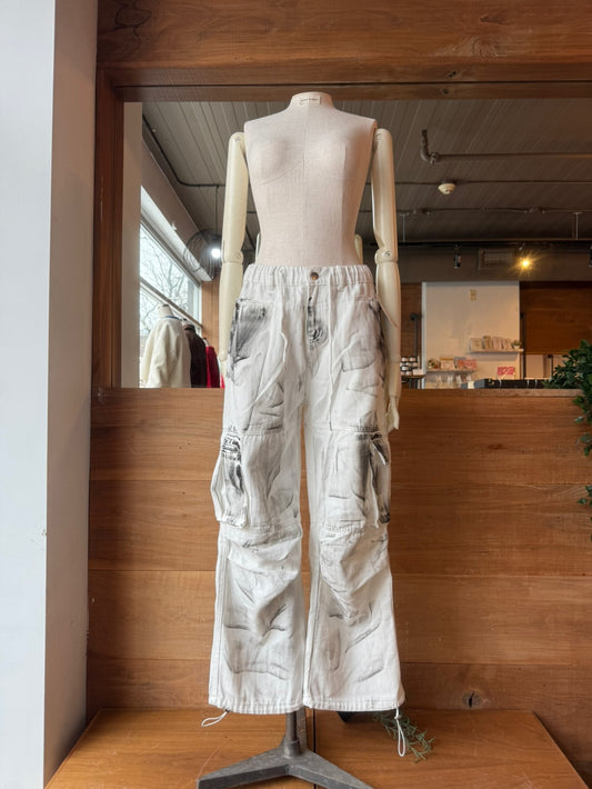 Oil Stain White Pants