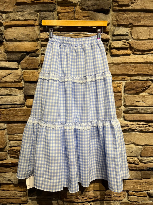 Tiered Plaid Skirt