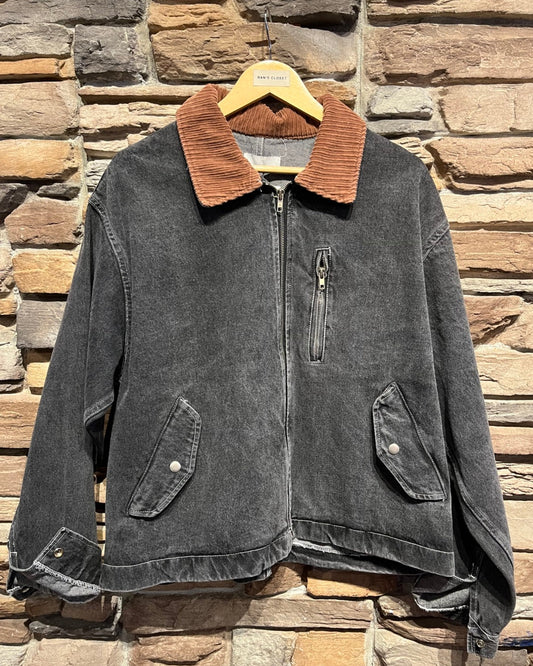 Corduroy Collar Denim Jacket