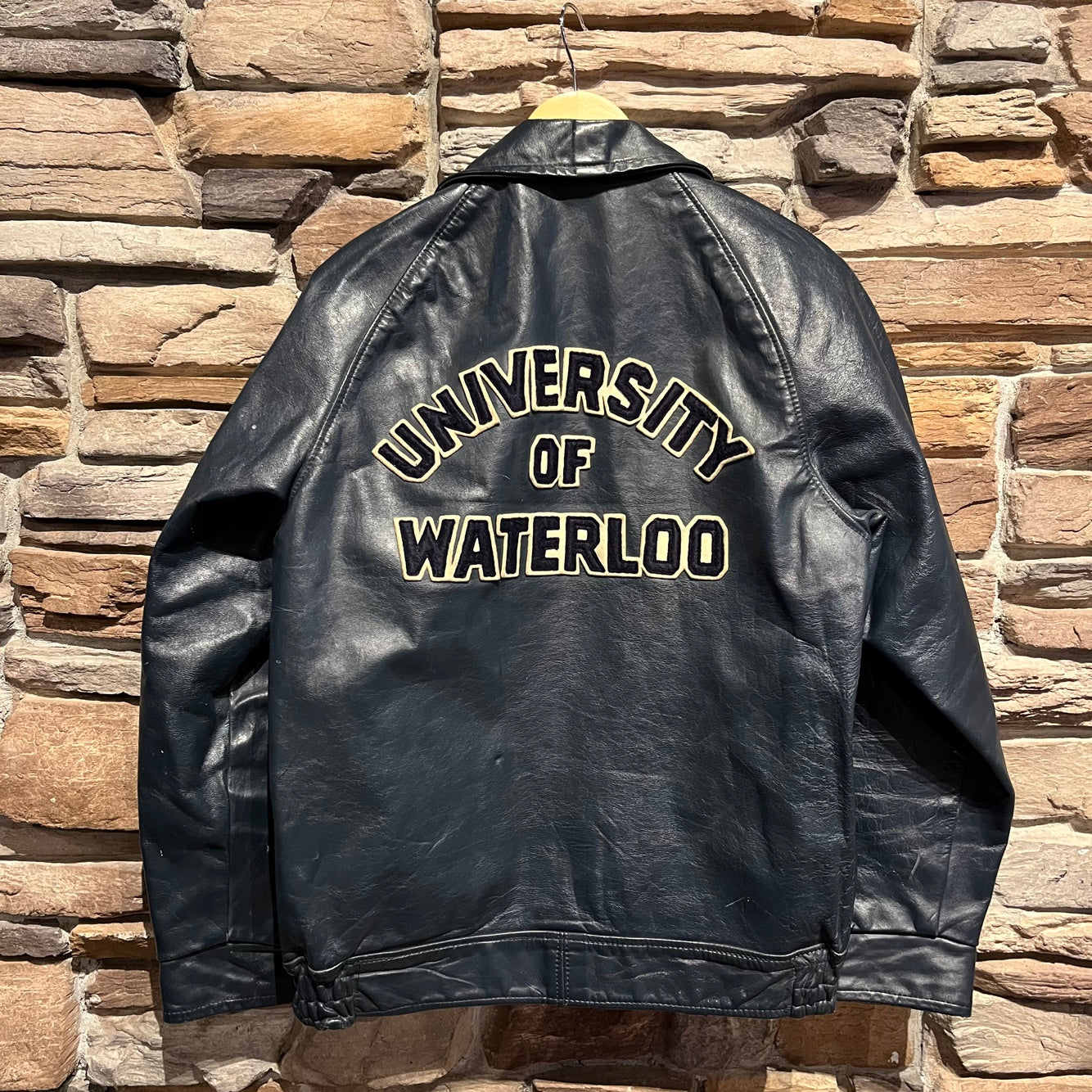 Vintage University of Waterloo Leather Jacket