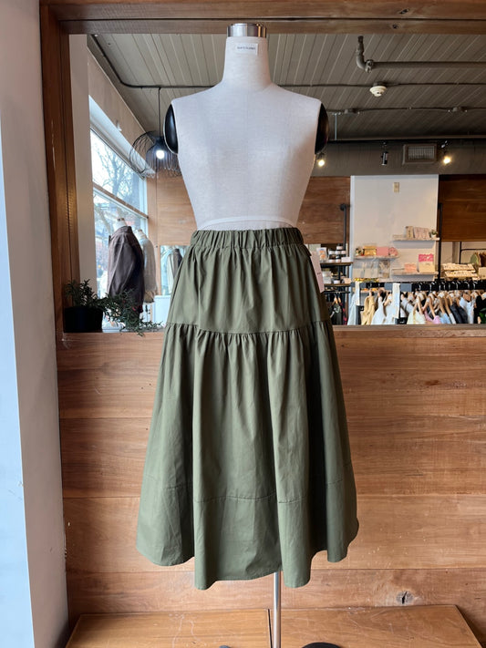 Cotton Midi Skirt