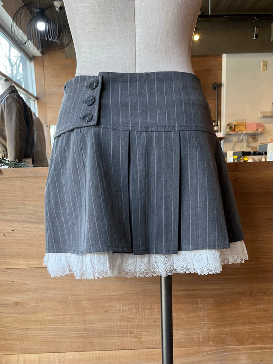 Pinstripe Miniskirt