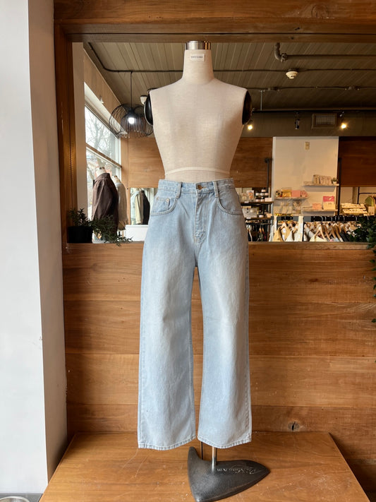 Light Wash Straight Leg Jeans