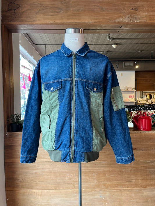 Men's Denim Cargo Jacket