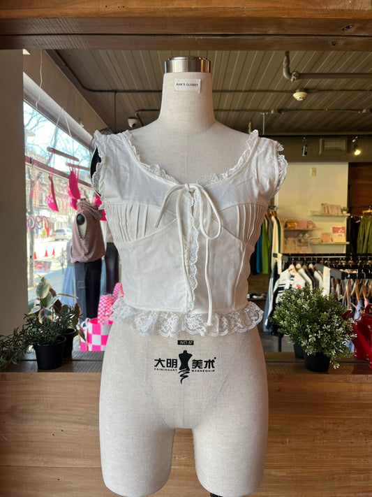 Lace Detail Button Up Blouse