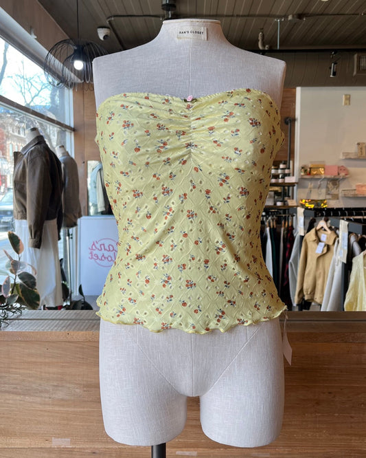Floral Eyelet Tube Top