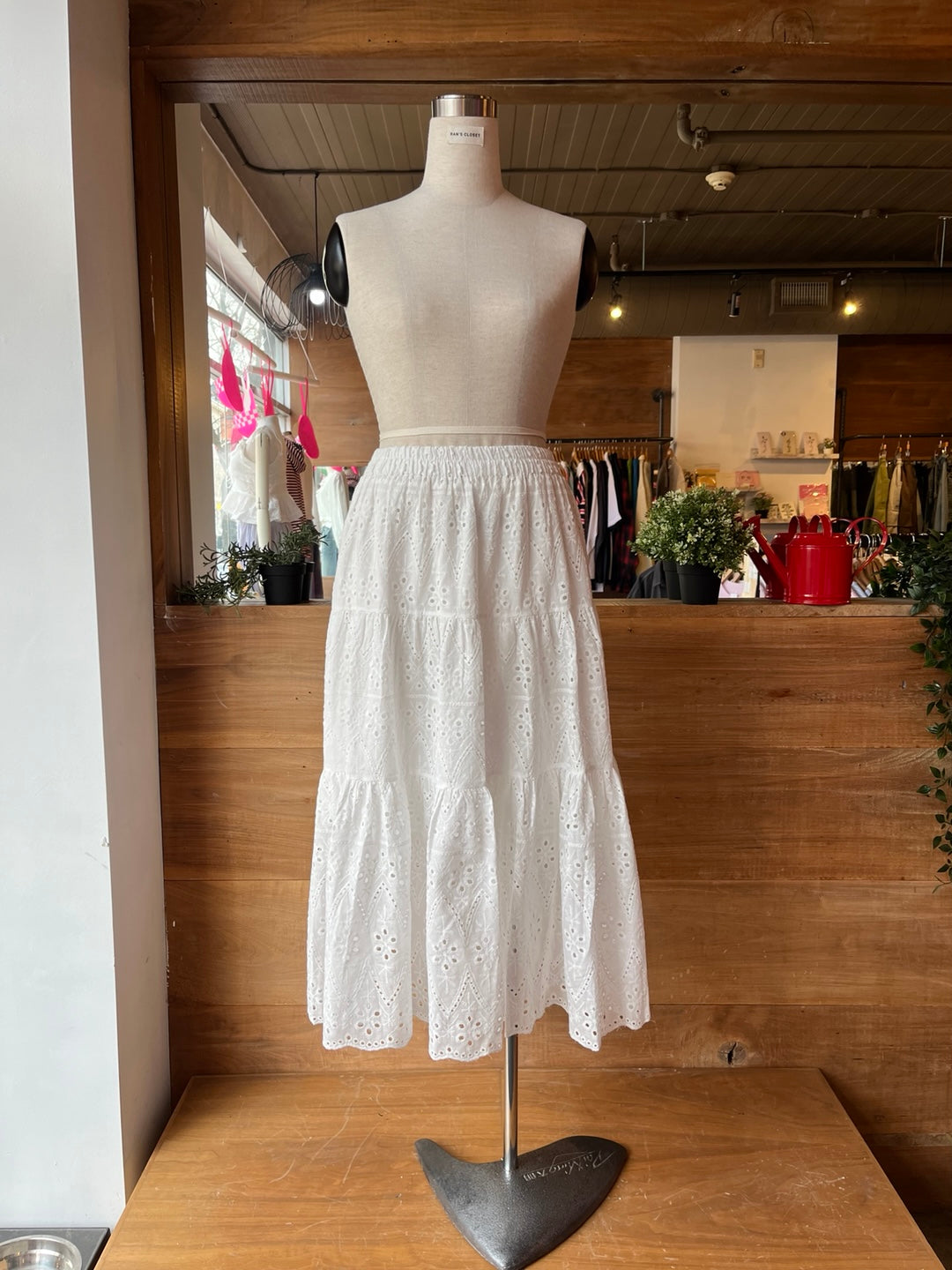 Eyelet Maxi Skirt