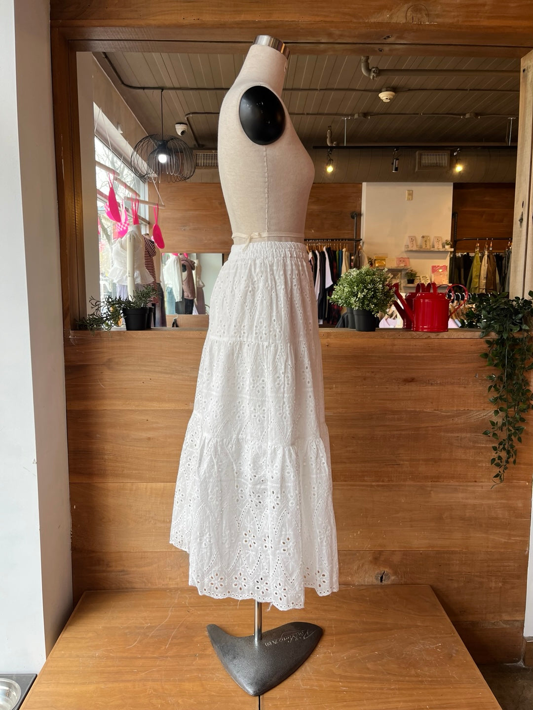 Eyelet Maxi Skirt