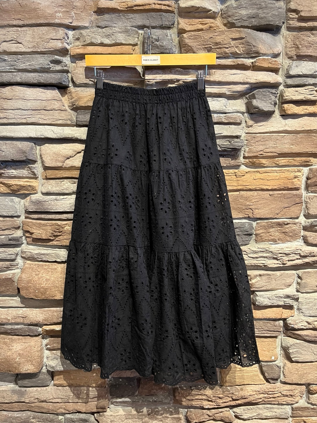 Eyelet Maxi Skirt