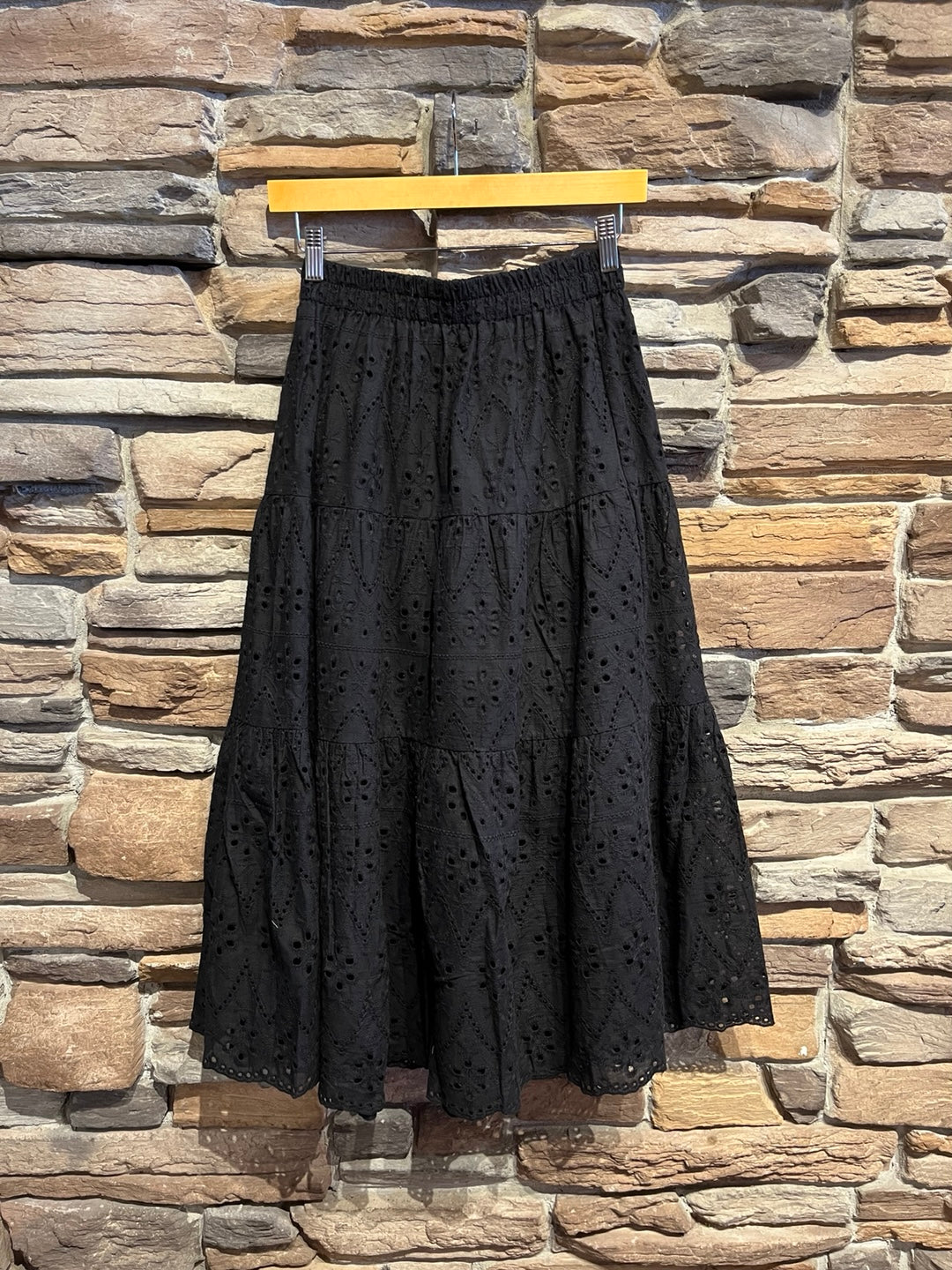 Eyelet Maxi Skirt