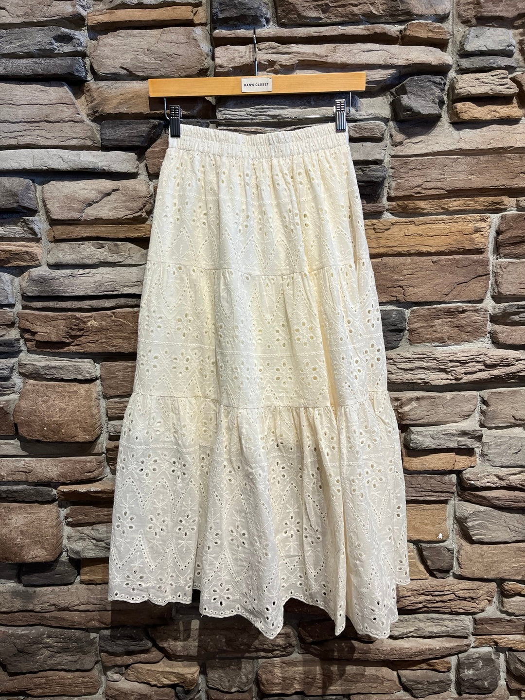 Eyelet Maxi Skirt