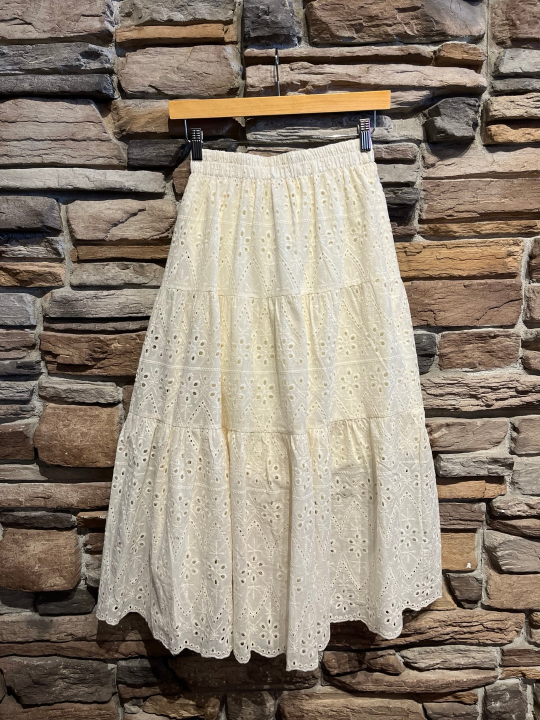 Eyelet Maxi Skirt