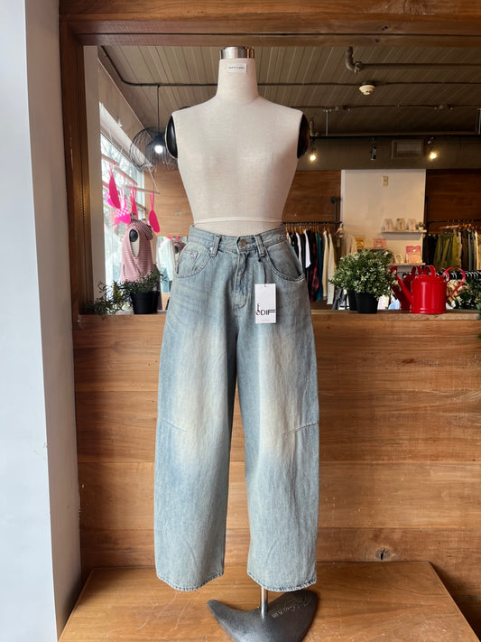 Women's Light Wash Wide Jeans