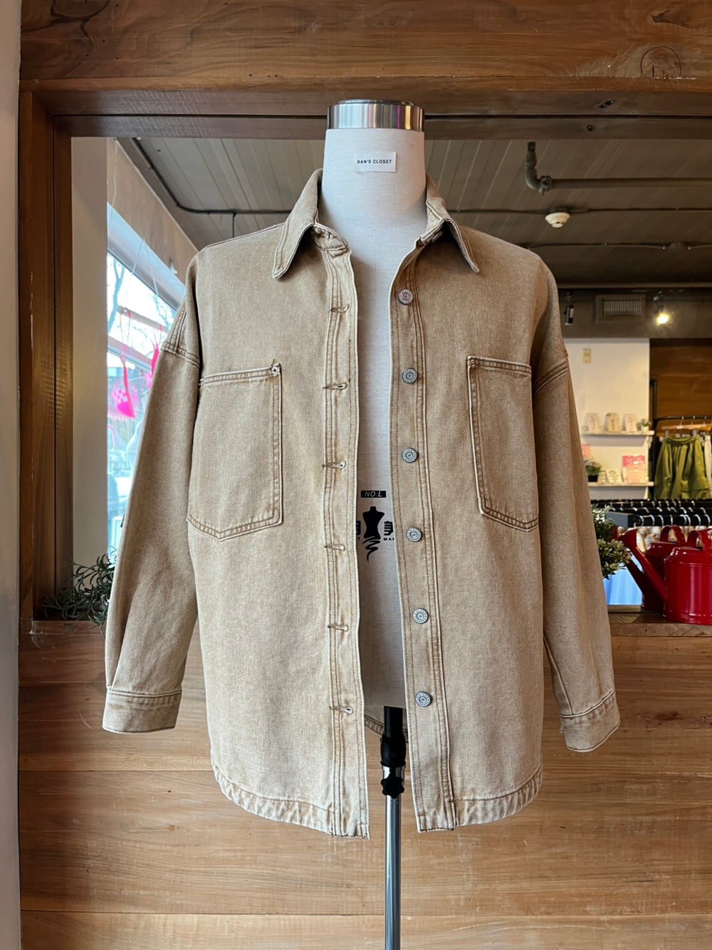 Men's Brown Denim Shacket