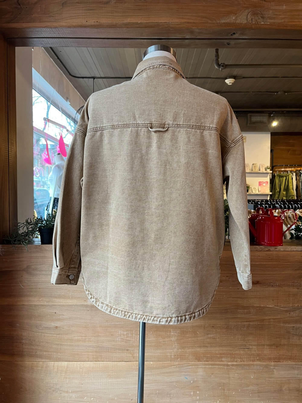 Men's Brown Denim Shacket