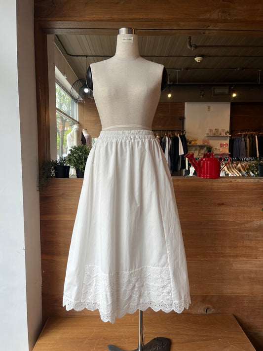 Eyelette Hem Skirt