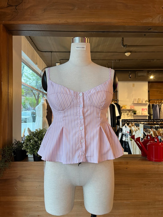 Pleated Bustier Top