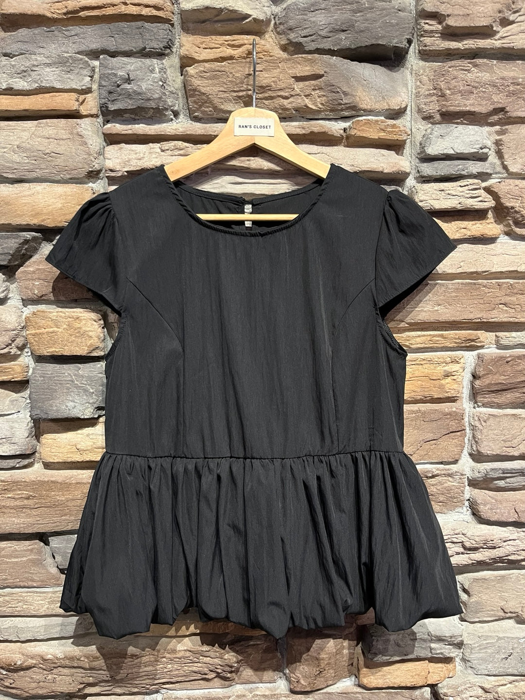 Bubble Peplum Top