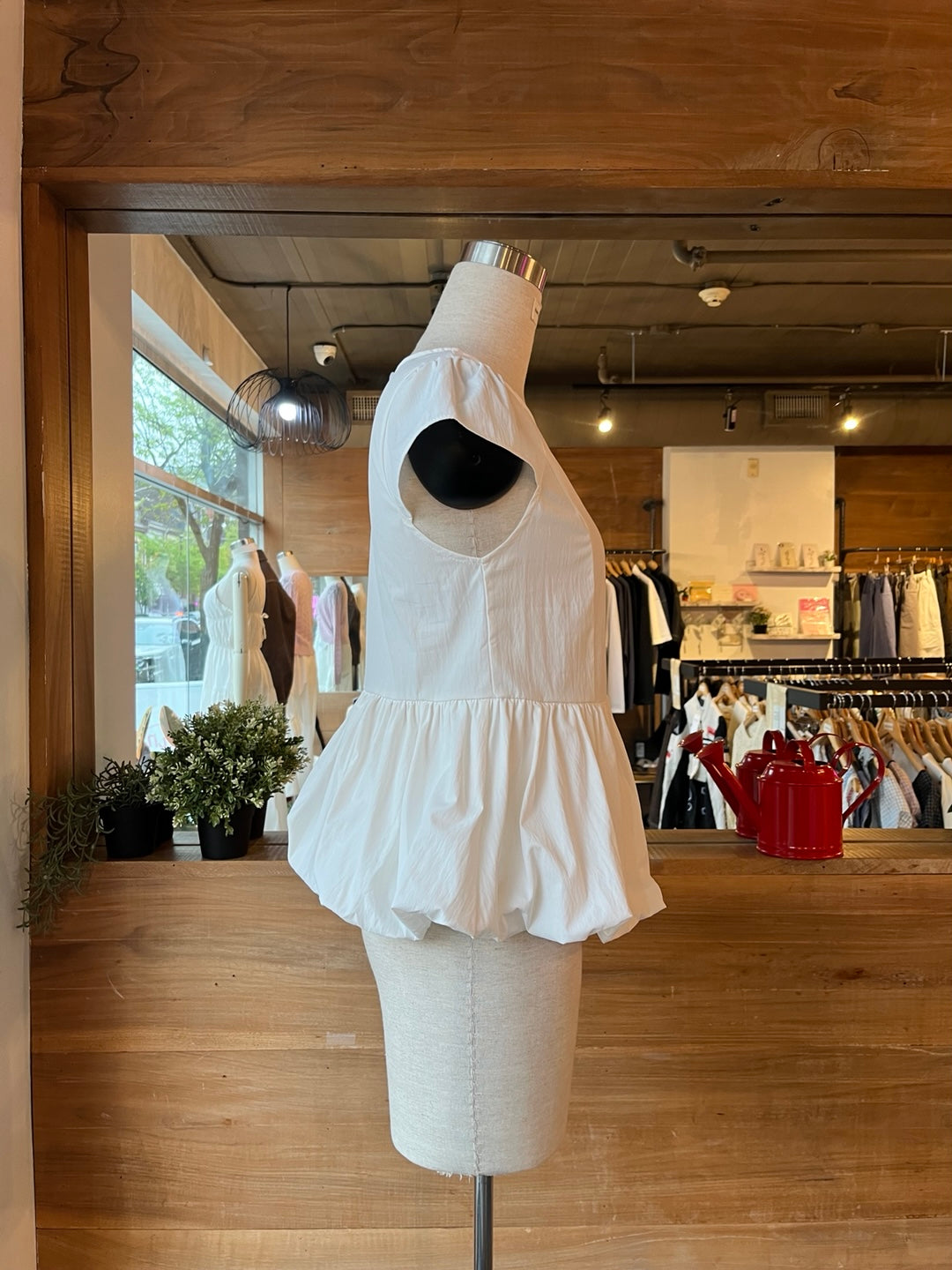 Bubble Peplum Top