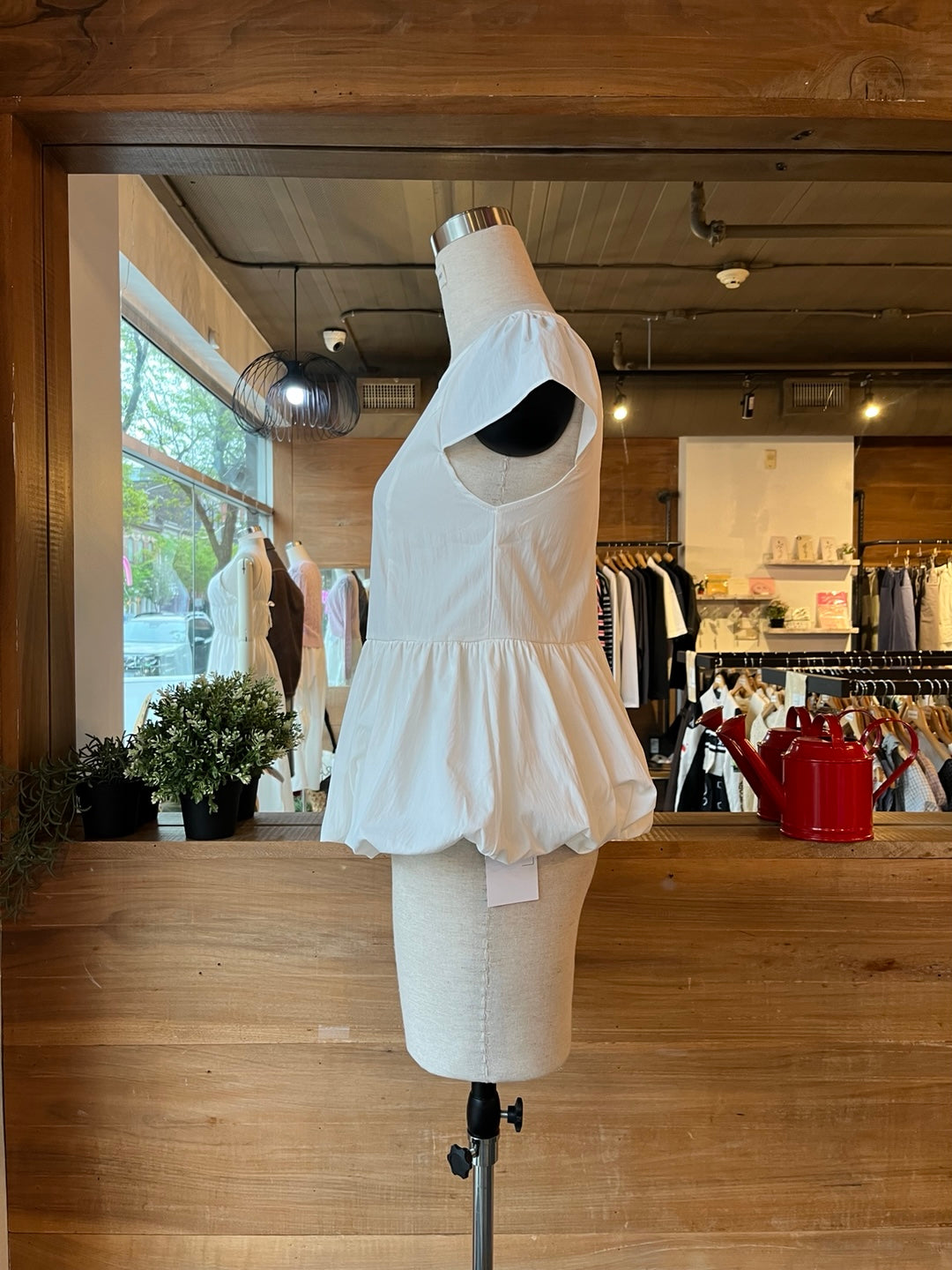 Bubble Peplum Top