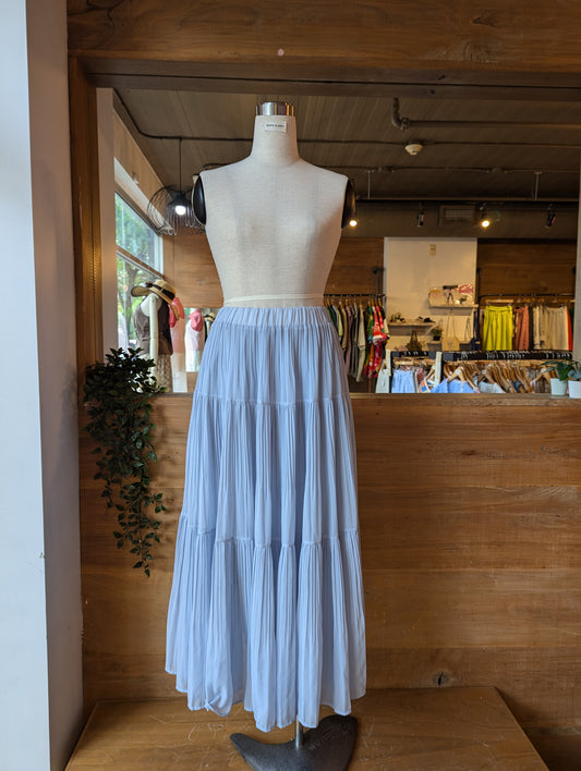 Pleated Panel Maxi Skirt
