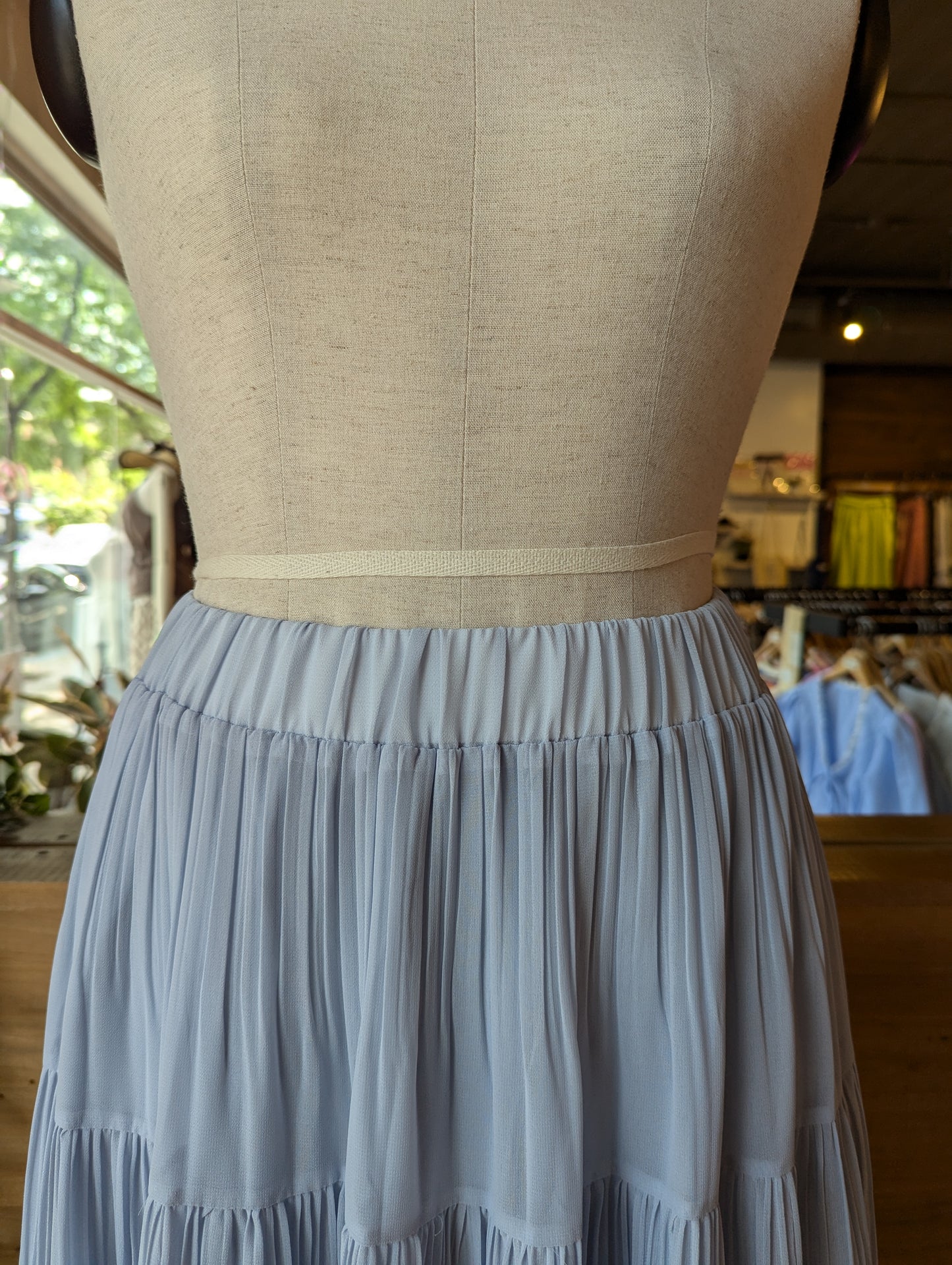 Pleated Panel Maxi Skirt