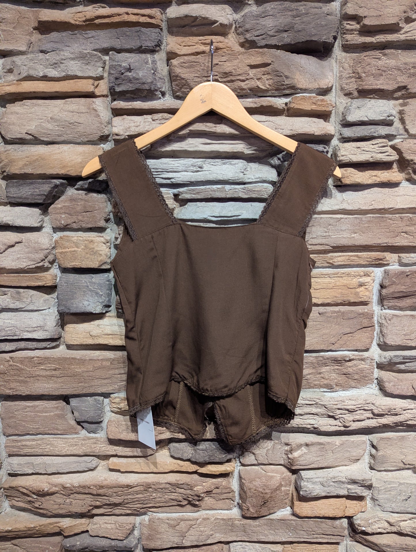 Square Neck Lace Detail Top