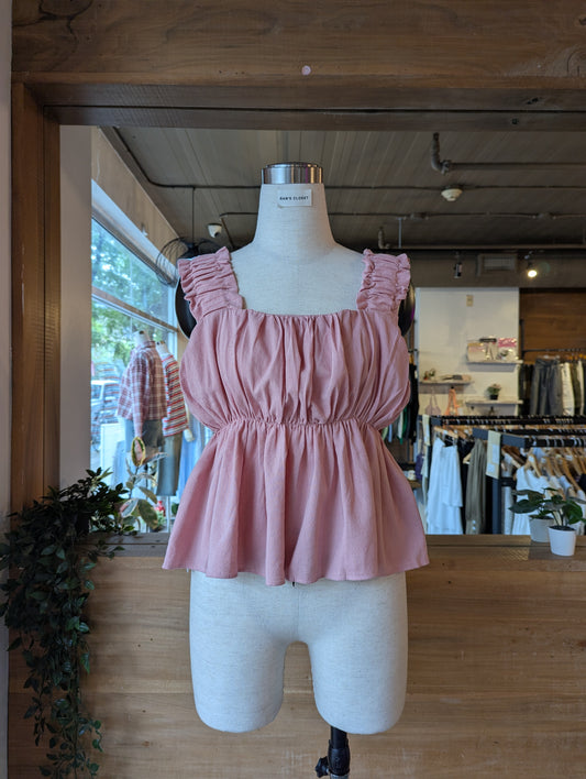 Linen Ruched Blouse