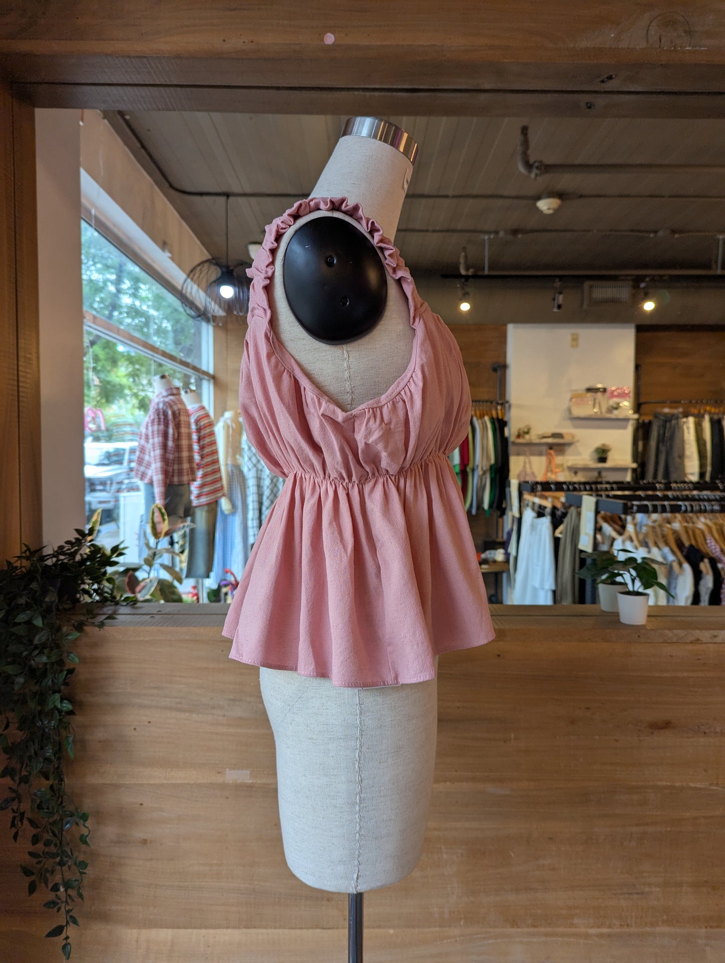 Linen Ruched Blouse