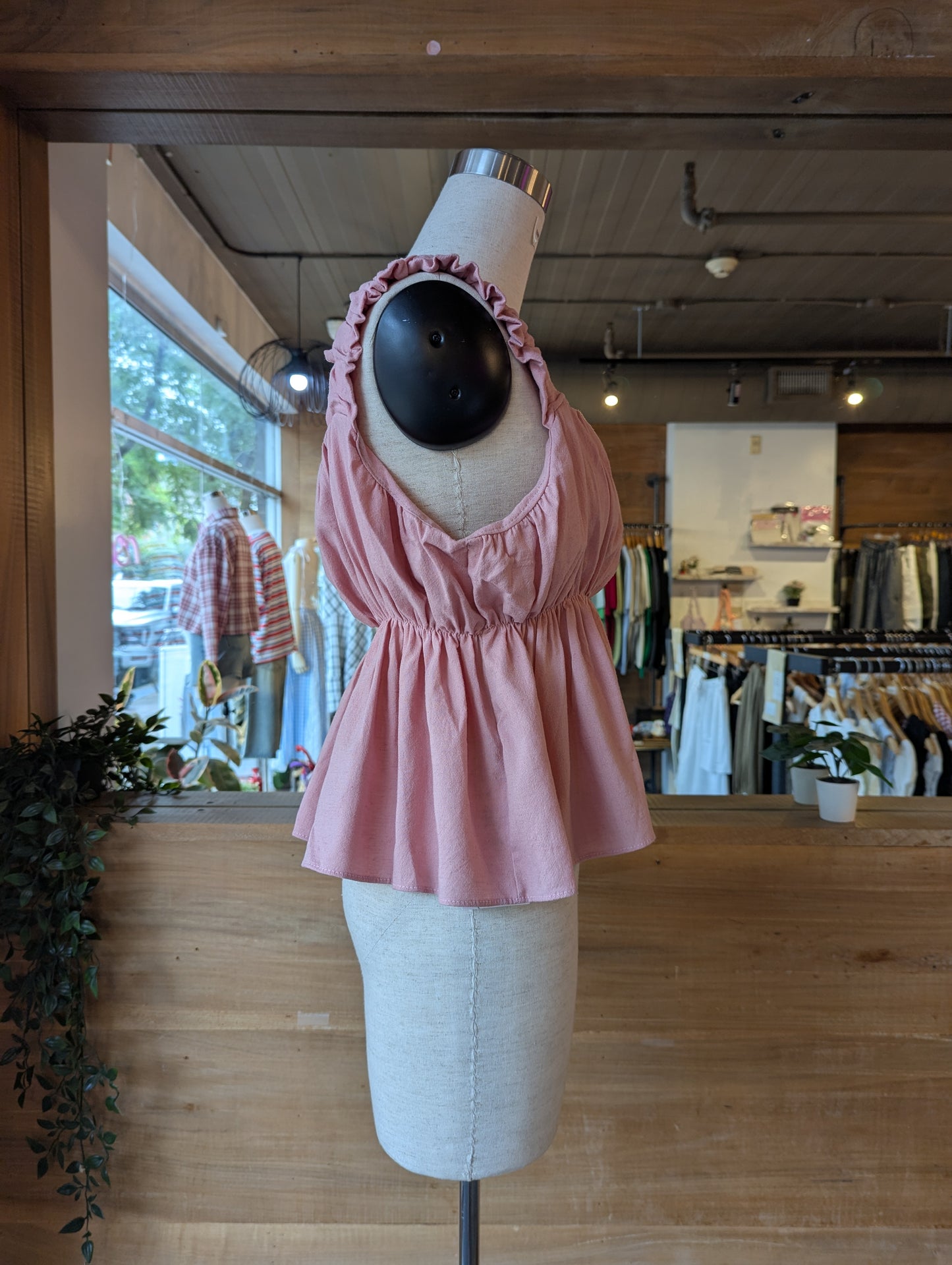 Linen Ruched Blouse