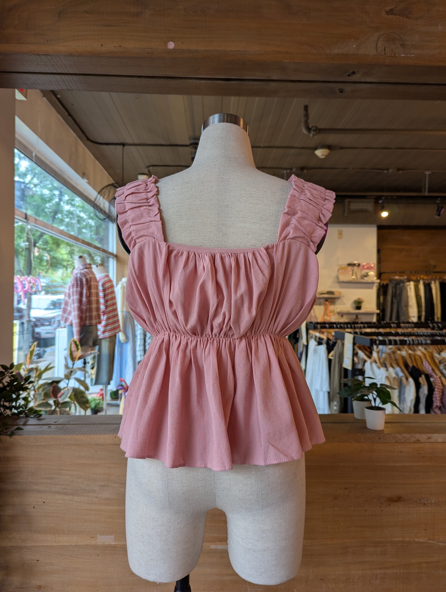 Linen Ruched Blouse