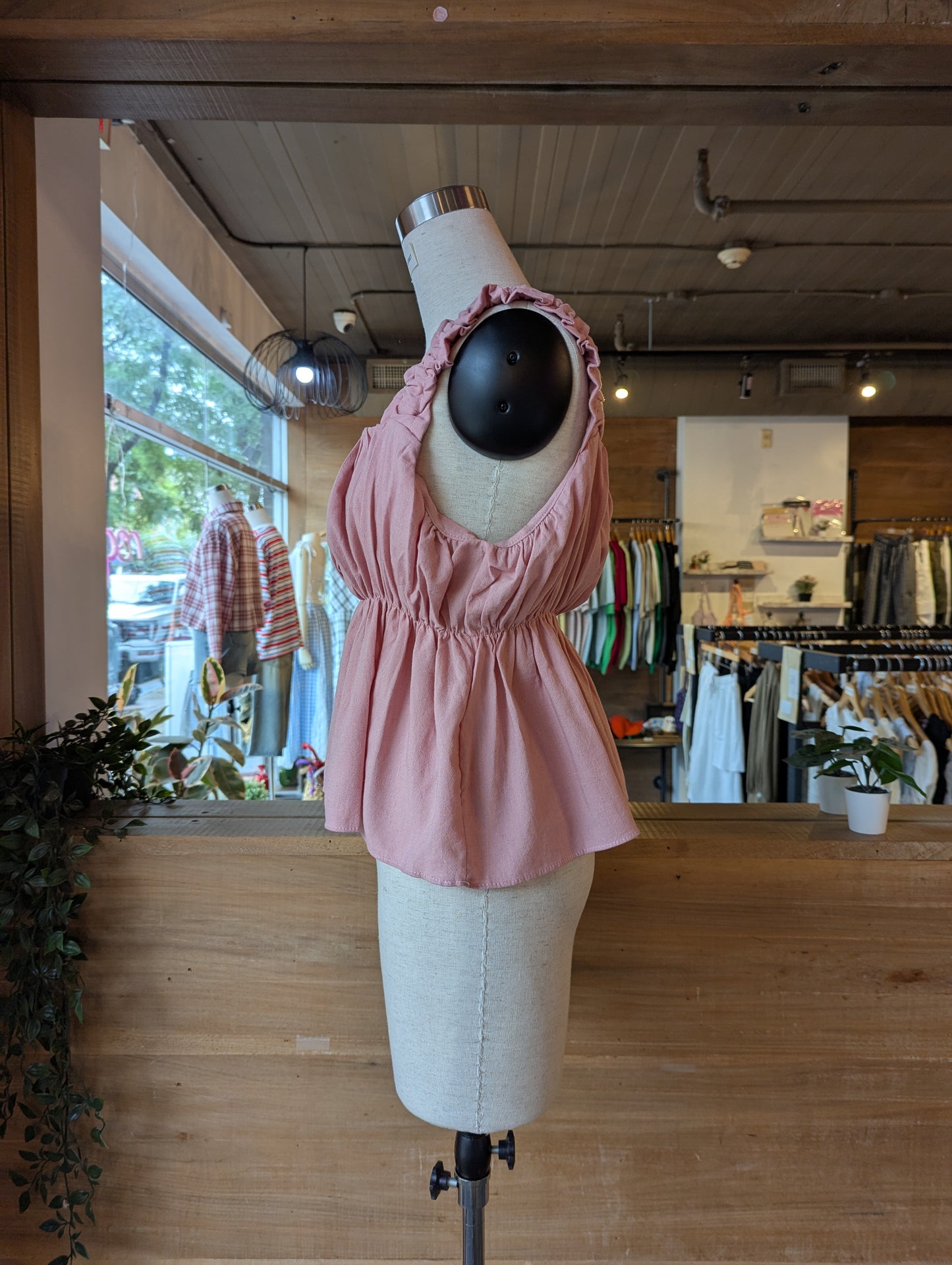 Linen Ruched Blouse