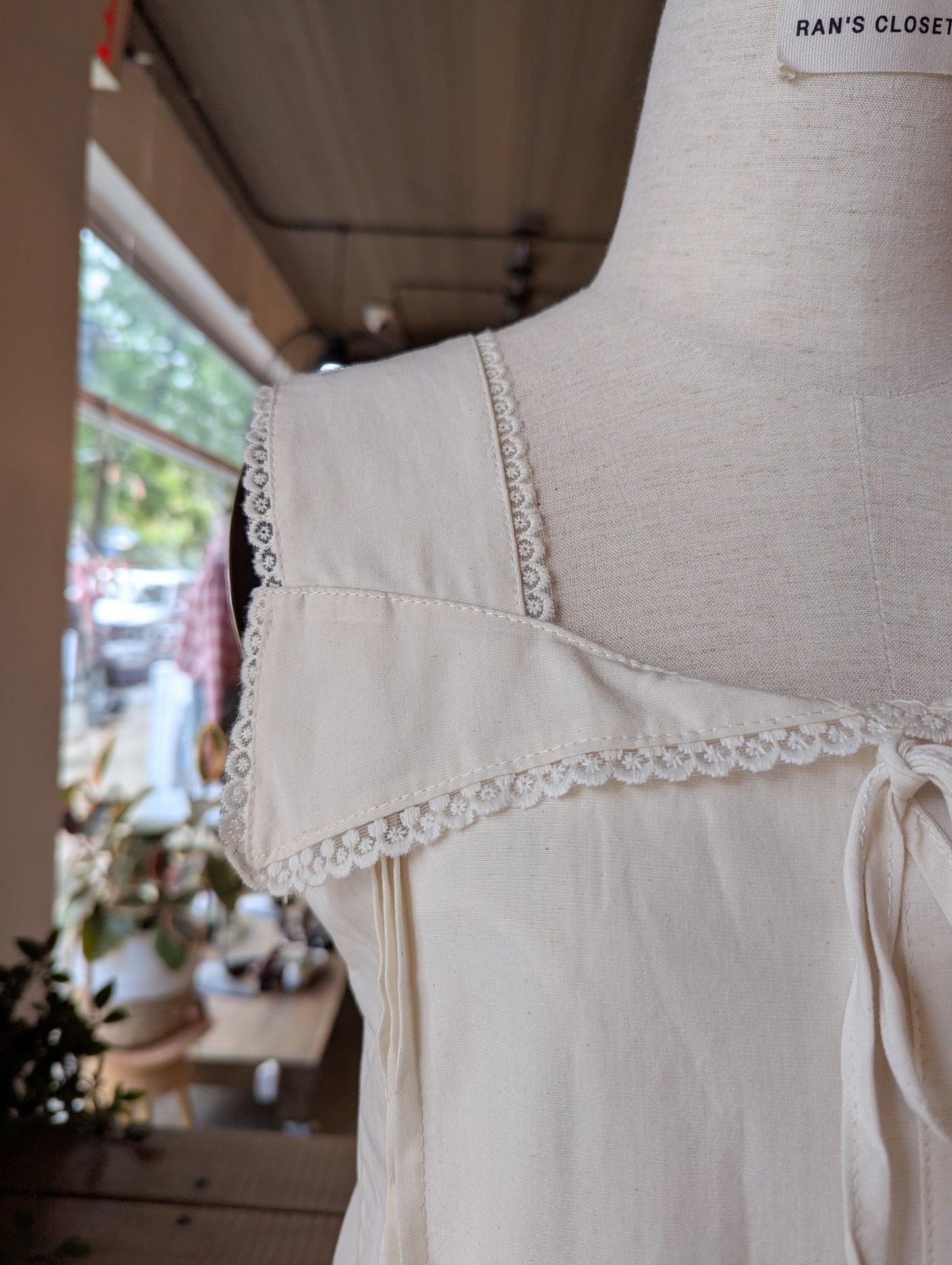 Square Neck Lace Detail Top